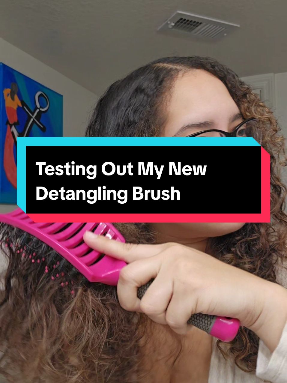 This brush completely impressed me.  It went through my hair so smoothly.  #detanglingbrush #detanglinghair #brush #hairbrush #hairbrushing #curlyhair #hairstyle #tiktokshoplastchance #spotlightfinds #newyearnewaura #tiktokshopyearendsale #TikTokShopHolidayHaul 