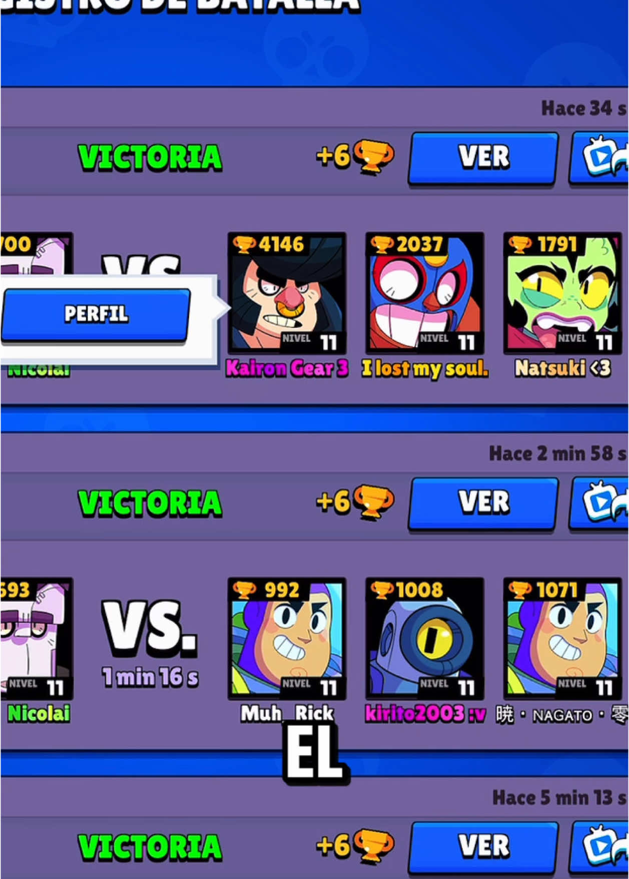 La Paritda mas Fumada vs Bull +4000 🏆 #brawl #brawlstars #brawlstarstiktok #buzzlightyear #bull #brawlstarsgame #бравлстарс 