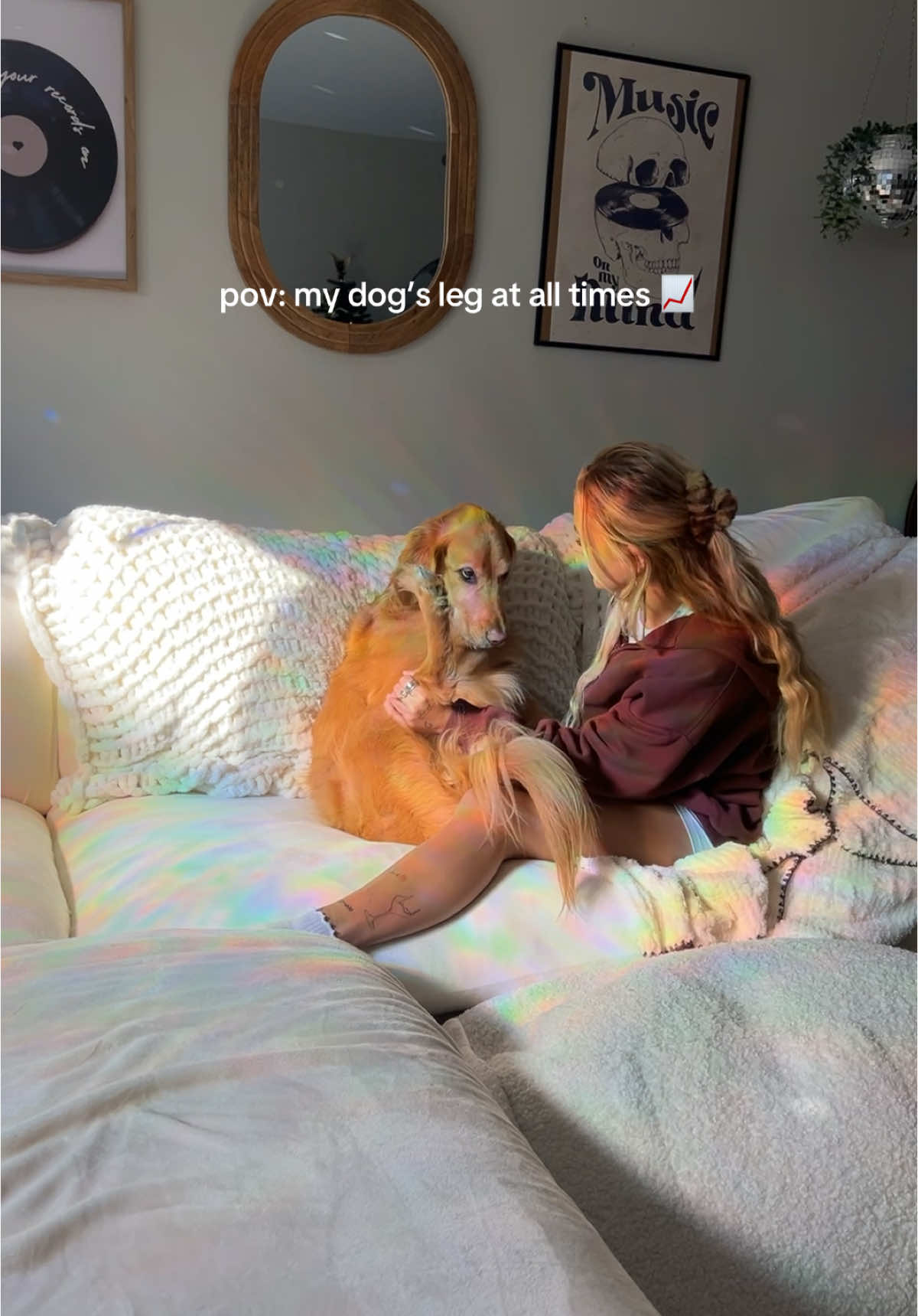 i love these moments in rainbow city where we just sit and chat 🌈✨💛 #fyp #dogmom #goldenretriever #dog #funnydog 