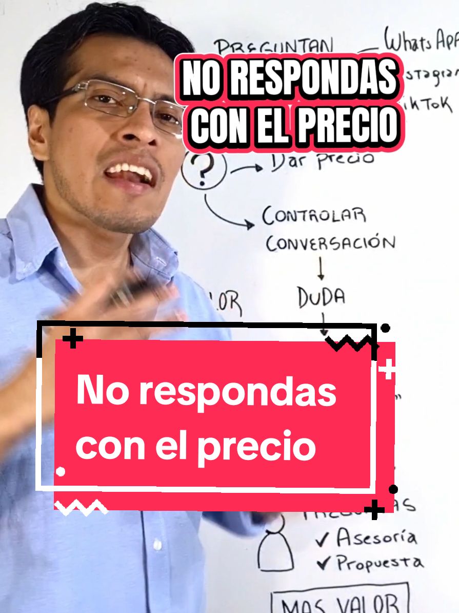 NO hagas esto CUANTO TE PREGUNTEN PRECIO. Para avanzar profundiza sobre las necesidades del cliente y comunica el valor de tu producto o servicio profesional. Asegura primero valor, luego responde el precio.  🚀 Aprende a vender ▶️ Mira la clase completa ▶️ Ve a la descripción de nuestro perfil y sigue los pasos para ver el entrenamiento   #ventas #vendedor #cierredeventas #negocio #emprendimiento #precio #ventasonline #tecnicadeventa #estrategiadeventas #ventasporwhatsapp #tipmarketing #tecnicasdeventa #comovender #empresa #negociosonline #coach #marcapersonal #marketingdetiktok #venderportiktok #marketingdigital #locosporlaia  #creatorsearchinsights 