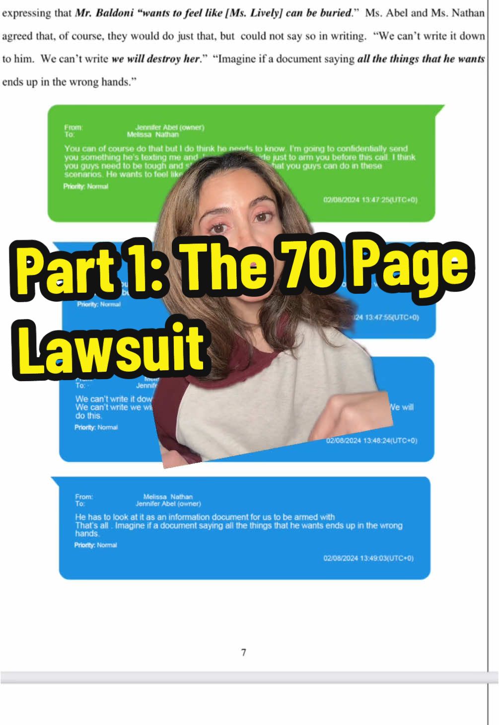 This does NOT look good for Justin Baldoni. However, I do not blame Justin for Blake’s poor promotion of the film. But I would 1000% blame him and Mr. Heath for the hostile disgusting workplace described in the lawsuit. ##blakelively##justinbaldoni##lawsuit##itendswithus##itendswithusmovie##celebritynews##greenscreen