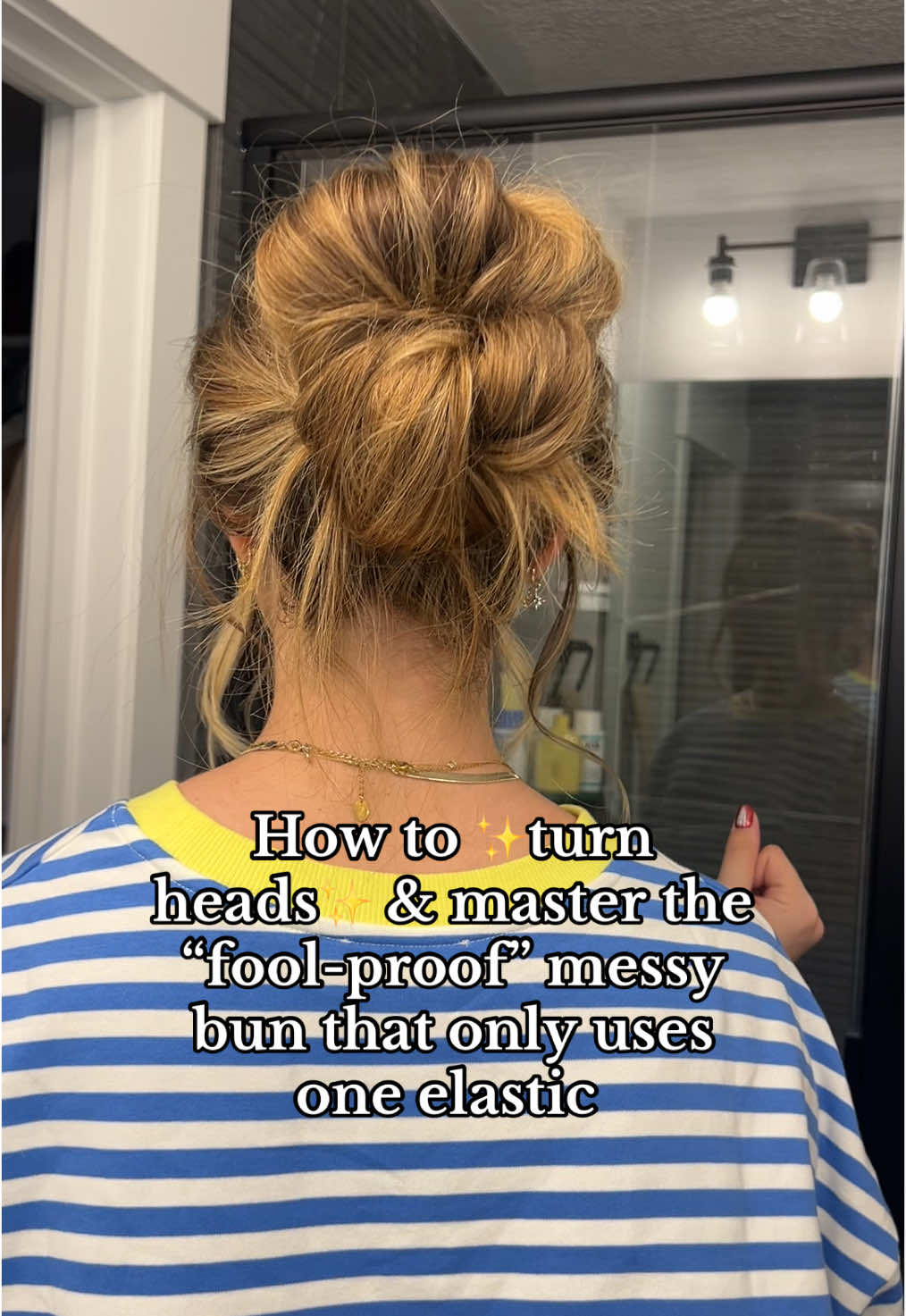 Finally think I perfected the fool proof messy bun!! You guys need to try!! Let me know what other hair tutorials you guys would wanna see🥰 #messybuntutorial #messybun #hairhacks #hairtransformation @Crown Affair @amika @Nexxus Hair Care @BondiBoost @BioIonicOfficial @Marc Anthony Hair 