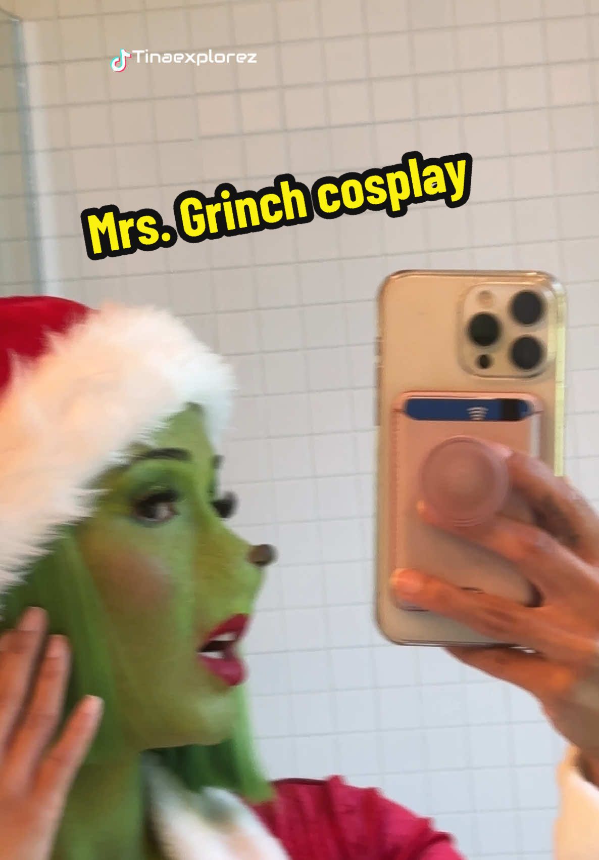 Mrs. Grinch cosplay 🧅❤️ #fypシ #viraltiktok #grinchmas #mrsgrinch 