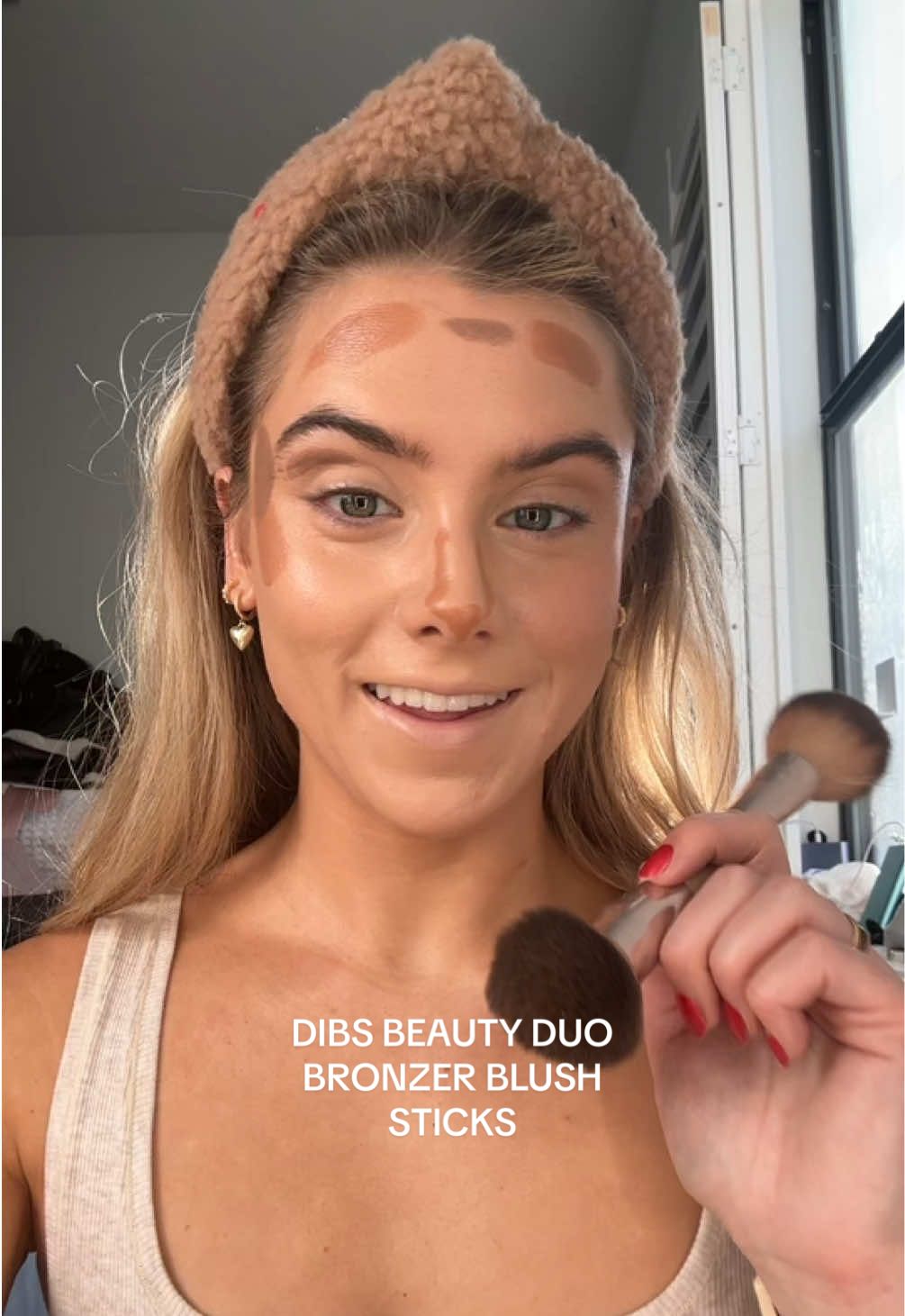 get yourself bronzed and beautiful with this combo the easiest (and best imo) duo stick of contour bronzer and blush sticks it’s the best product to add some color to your face plus the brush is a must for easy application @DIBSBEAUTY 💓 #makeupbrush #dibsbeautytutorial #dibsbeauty #desertislandduo #makeup #makeuptok #makeupfavorites #tiktokshopbeauty #creamblush #creamcontour #creammakeup #creammakeuphack #contour #contourtutorial #contouringhacks dibs desert island duo, contour, cream contour, bronzer, blush, cream blush, cream bronzer, beginner friendly makeup, duo stick makeup, contour stick, blush stick, easy makeup. #tiktokshopyearendsale #ttsbeautybesties #tiktokshopcreatorpicks 