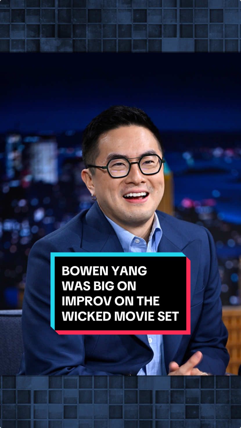 Bowen Yang was big on improv on the @Wicked Movie set! #FallonTonight #TonightShow #BowenYang #Wicked #JimmyFallon 