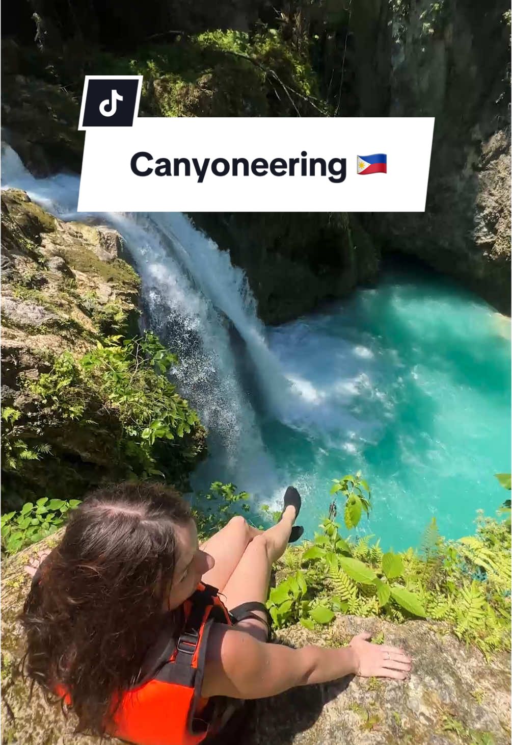 Diving into nature’s ultimate playground 💦 #philippines #canyoneering #cebu #kawasanfalls #outdooractivities #travel #travelbucketlist 