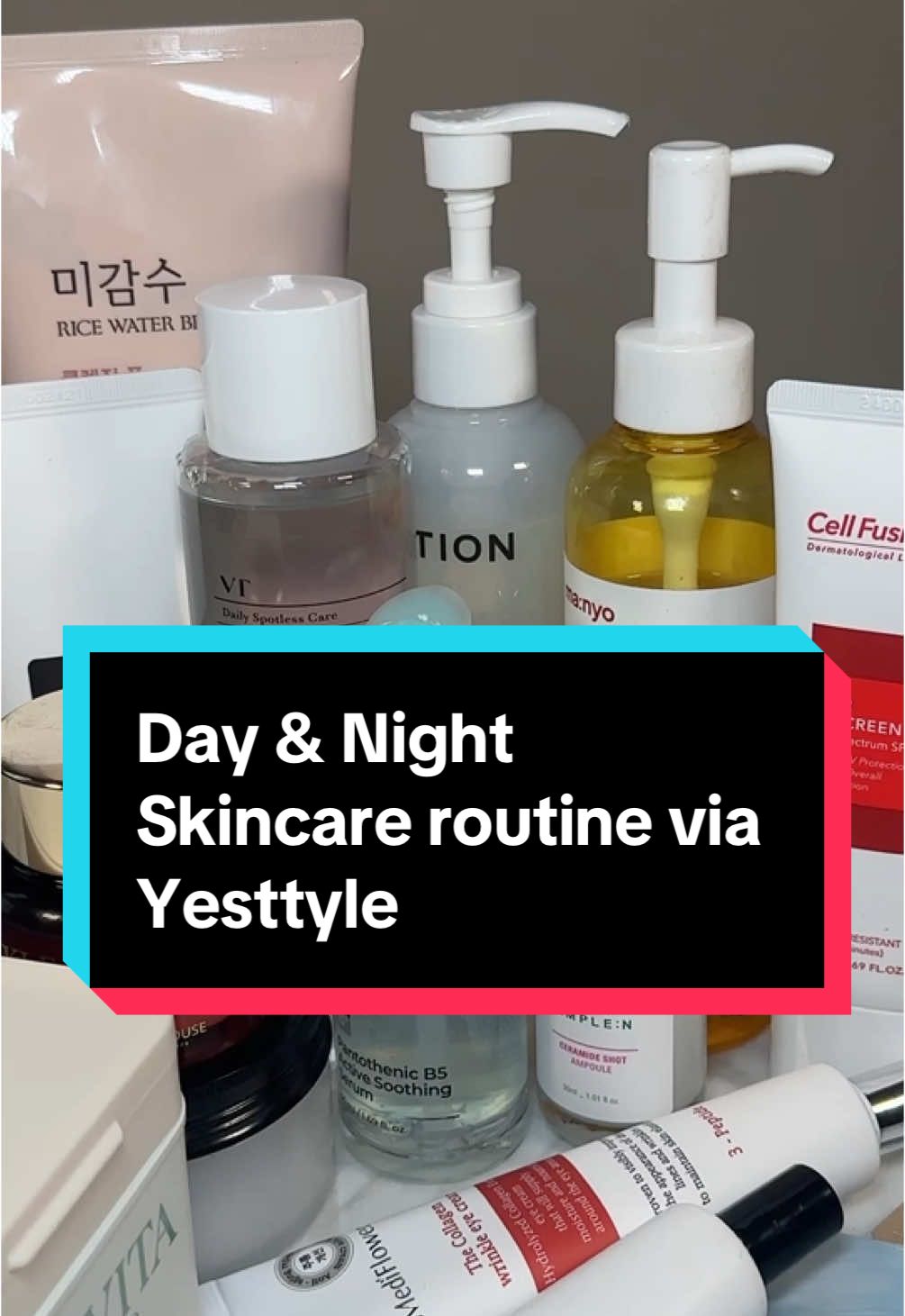 My skin is 99% kbeauty now hehe. My day and night routine.  You can use my rewaed code “BREA69” for an additional discount !!! #skincareroutine #dayroutine #yesstylebeautyreview #nightroutine #skincare #yesstyle #skincarelover #cleanser #serum #toner #moisturizer #sheetmask 