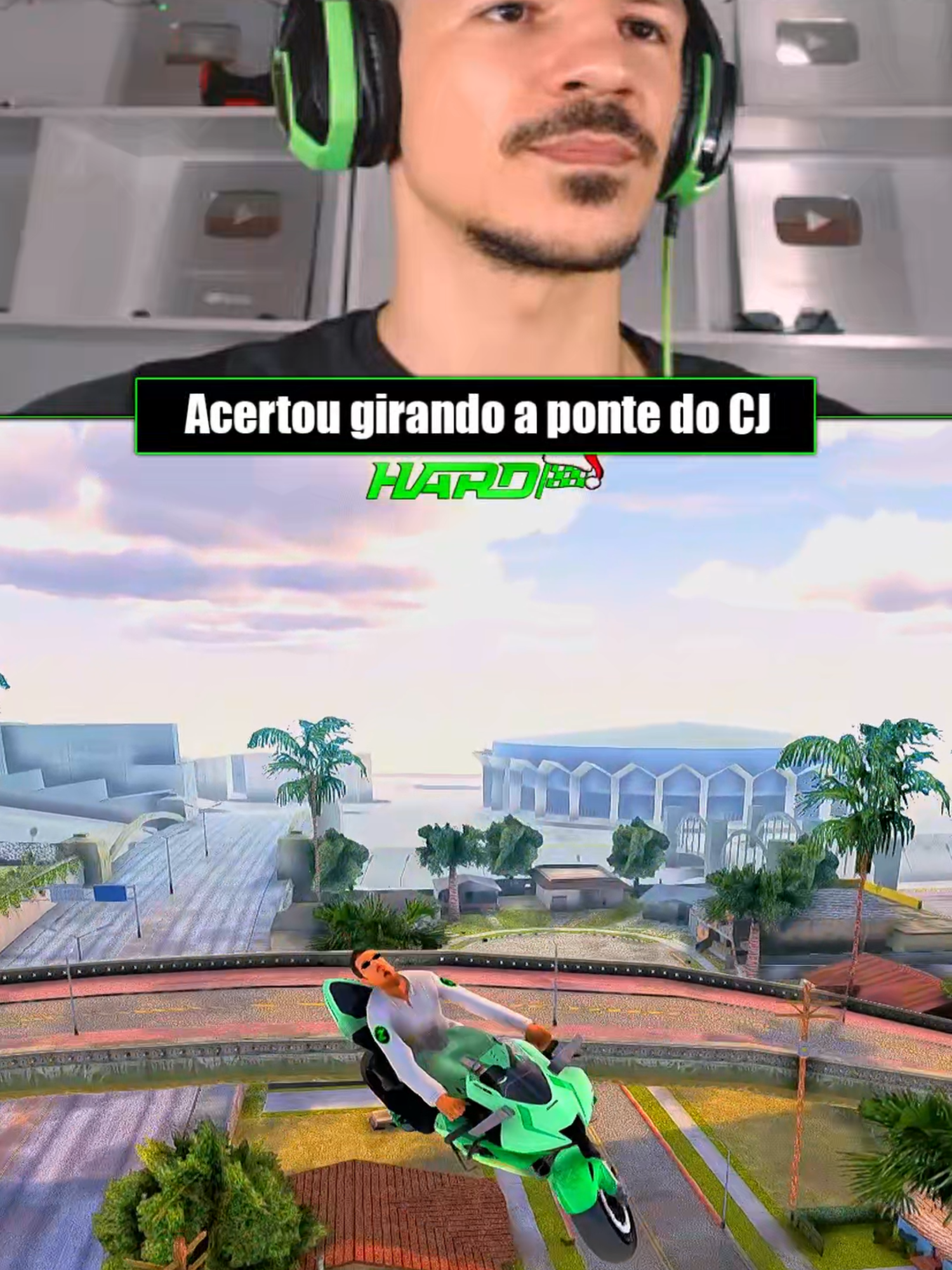 Caiu em cima da ponte do cj na fuga no gta #forupage #gta #game #fyp