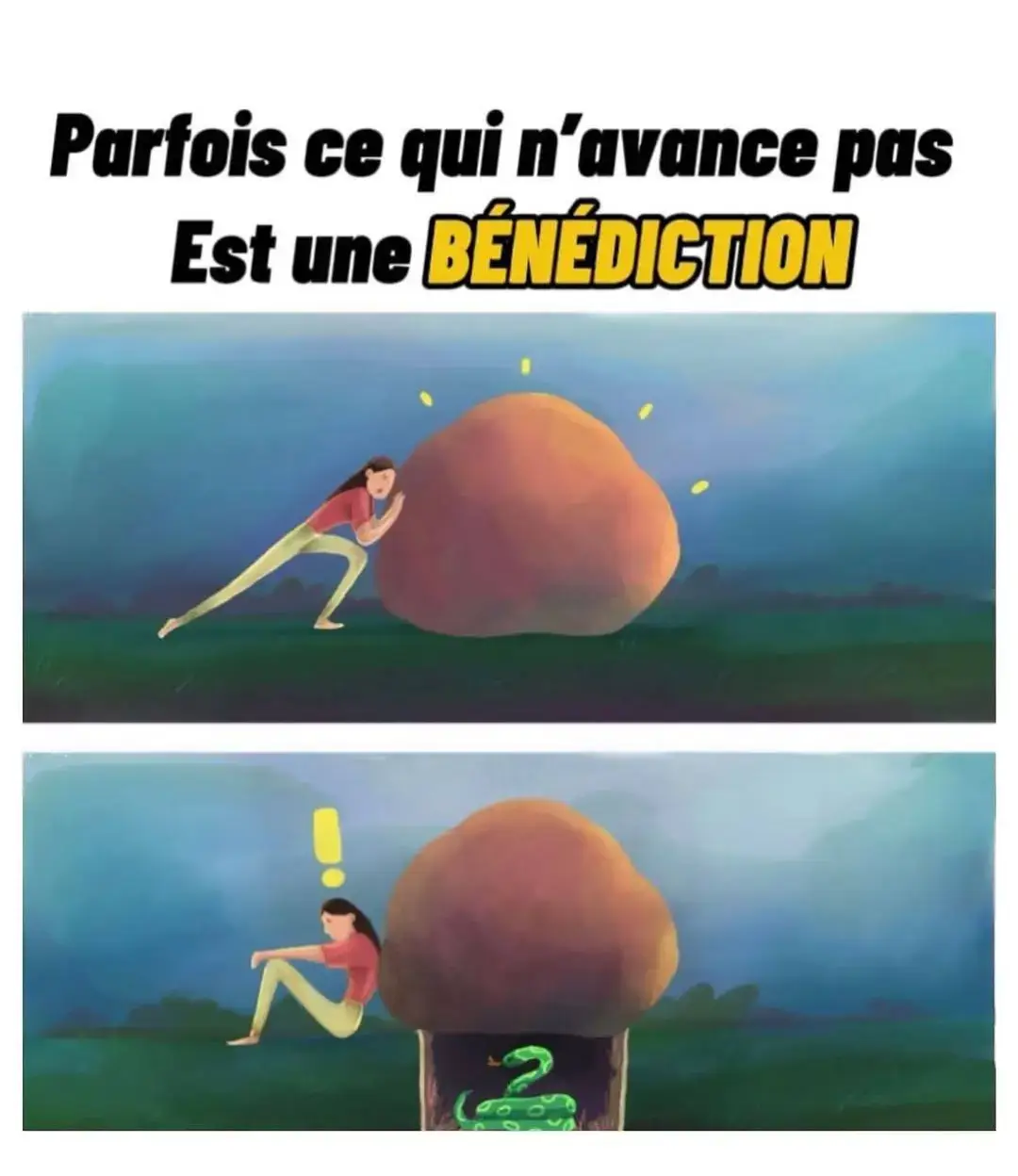 Parfois, Dieu permet que certaines situations ne se débloquent pas tout de suite, et ce n’est pas pour te punir ou te faire du mal. C’est parce qu’Il sait ce que toi, tu ne vois pas encore.  Si ça se débloquait maintenant, ça pourrait être pire pour toi, ou même te détourner de ce qu’Il a prévu pour ta vie.  Dieu utilise souvent ces blocages pour t’apprendre quelque chose, te former, et te préparer à une bénédiction encore plus grande. 🙌🏽✨