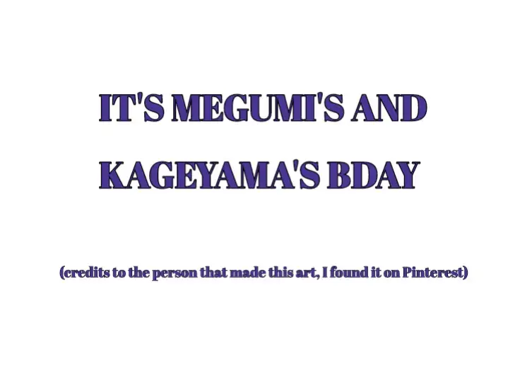 For megumi it's been a few years since Toji left him. BUT ANYWAY HAPPY BDAY FOR BOTH OF THEM . . . . . #bday #birthday #happybirthday #fyyyp #megumi #megumifushiguro #kageyama #kageyamatobio #jjk #jujutsukaisen #haikyuuedits #anime #fyp #xyzba #zyxbca #22desember 