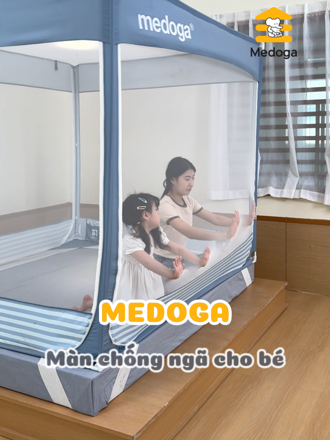 Màn chống ngã MEDOGA bảo vệ bé an toàn 360 độ