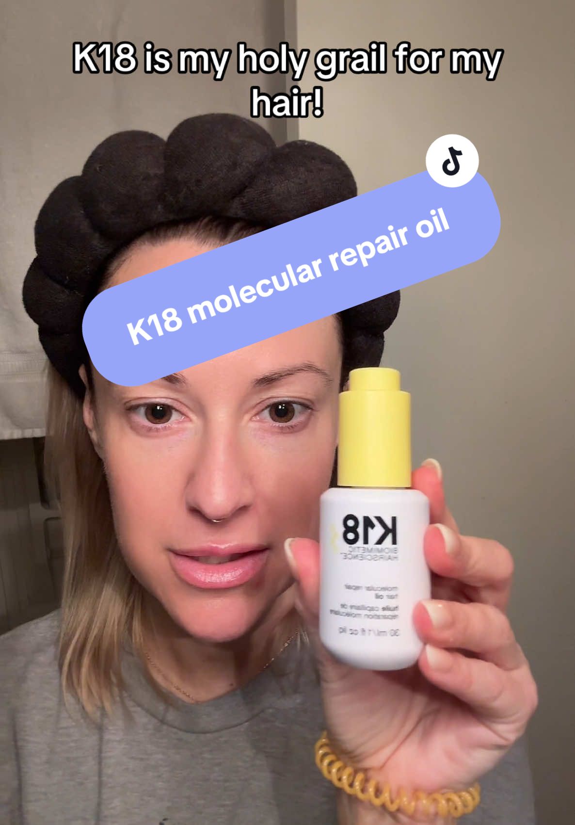 @K18 Hair is the goat!  Why pay $30+ for ONE treatment at the salon when you can apply this right at home! This biotech engineered weightless oil fights frizz at two levels for long-term prevention and immediate control. The K18 peptide works on the molecular level to reverse damage that causes frizz while natural oils work on the surface to immediately smooth, flyaways, improve color, vibrancy, add shine, and deliver 450°F. heat protection. ##k18##haircare##hairroutine##molecularrepairhairoil##k18results##k18repairoil##hairoil##k18hair##k18resultsk18partner##part1##processedhair##blondehaircare##blondehair##hairtok