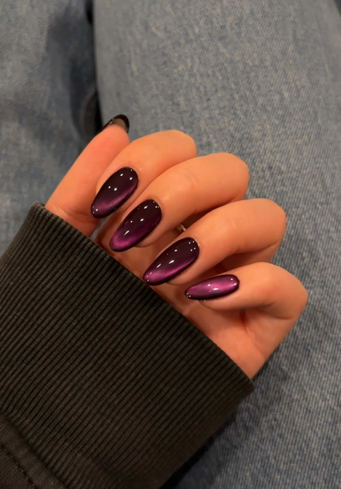 so gorg ~ ִֶ☾.⋆˙🔮 looks like the crystal ball emoji fr :’)  evrything I used is on my ama z0n sf💜 #nails #glassnails #purplenails #crystalnails #nailinspo #nailtutorial #diynails 