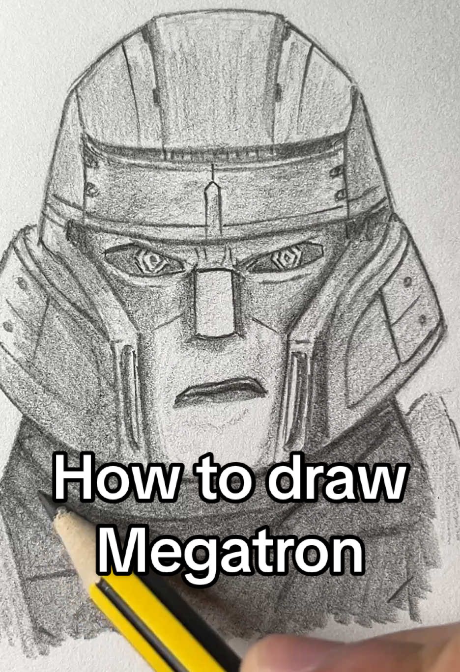 How to draw Megatron from Transformers! Who should I draw next? #art #artistsoftiktok #megatron #transformers #transformersone #decepticons #drawing #tutorials how to draw megatron  transformers art drawing tutorial