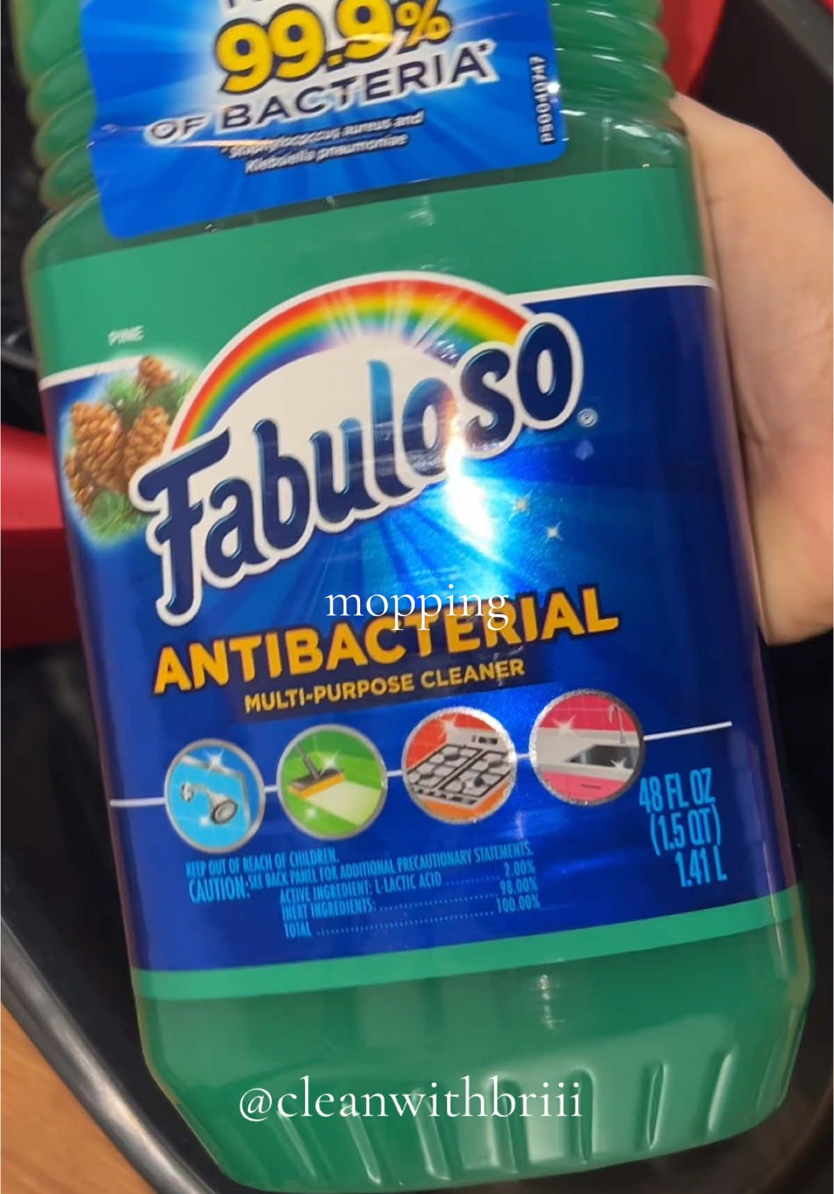 my go to fabuloso for the holiday season 🌲🫧🪣✨ question: do yall like videos with no added music like this (even though i have music playing while i mop) or would you rather i add sound music?  #CleanTok #cleaningmotivation #mopping #moppingfloors #fabuloso #pinefabuloso #waterdump #cleaningtiktok #cleaning #fyp @Fabulosobrand 