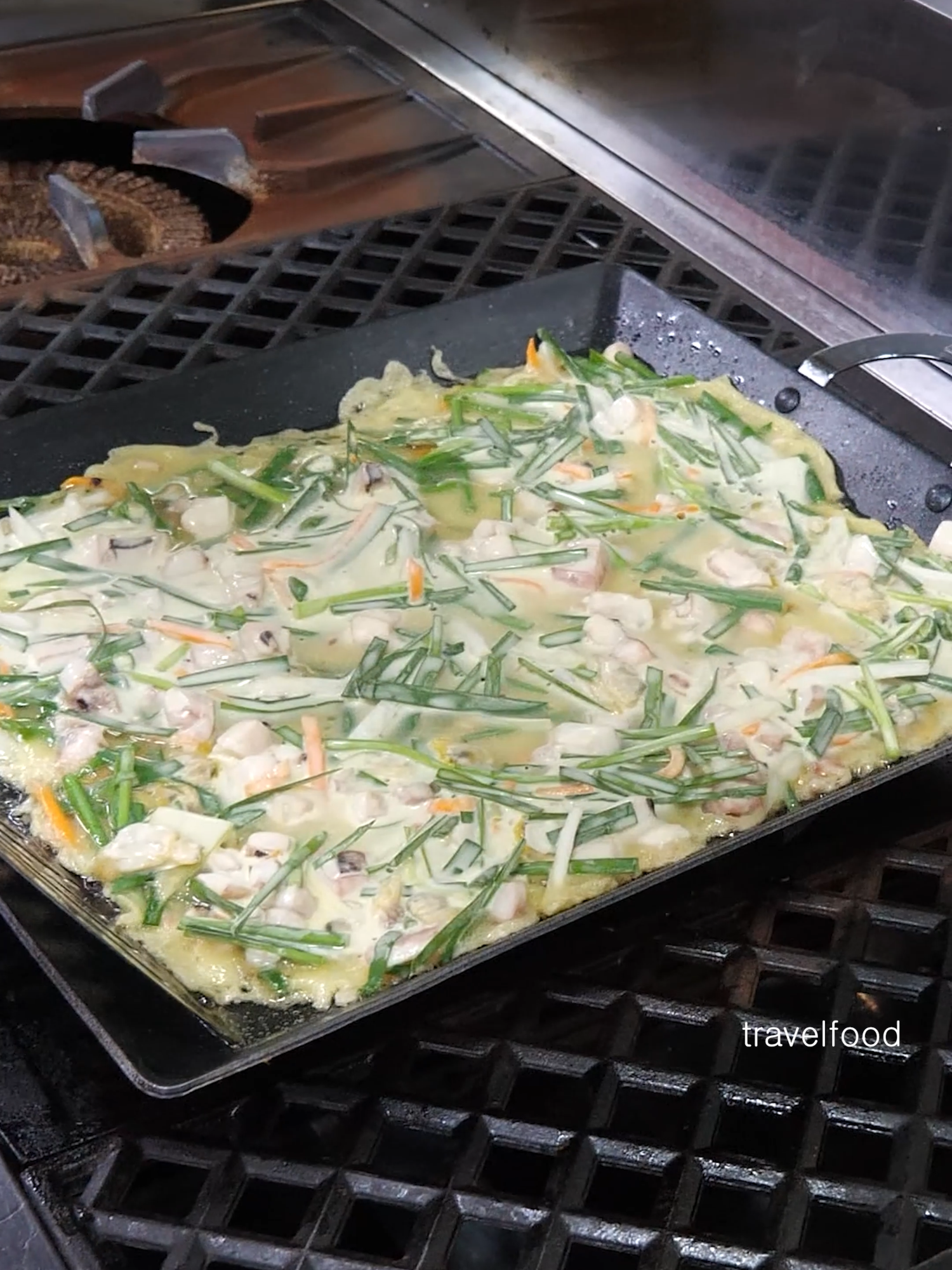 대왕 해물파전 만들기 / Making Korean Seafood Pancake