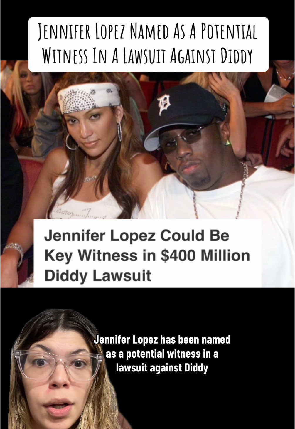 #greenscreen Jennifer Lopez named as a potential witness in a lawsuit against Diddy  #fyp #jenniferlopez #jlo #diddy 