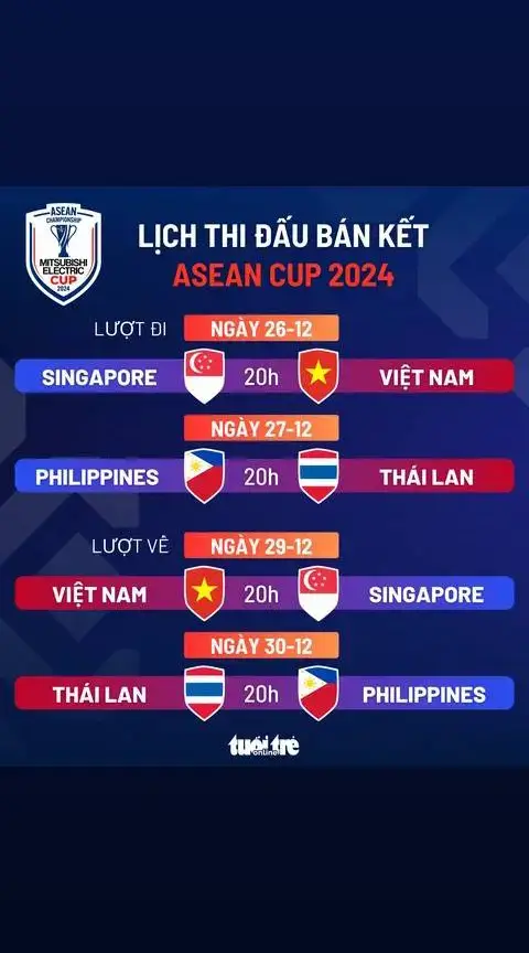 đây là lịch thi đấu bán kết ASEAN CÚP 2024..#xhtiktok #đtvn #việtnamvôđịch 