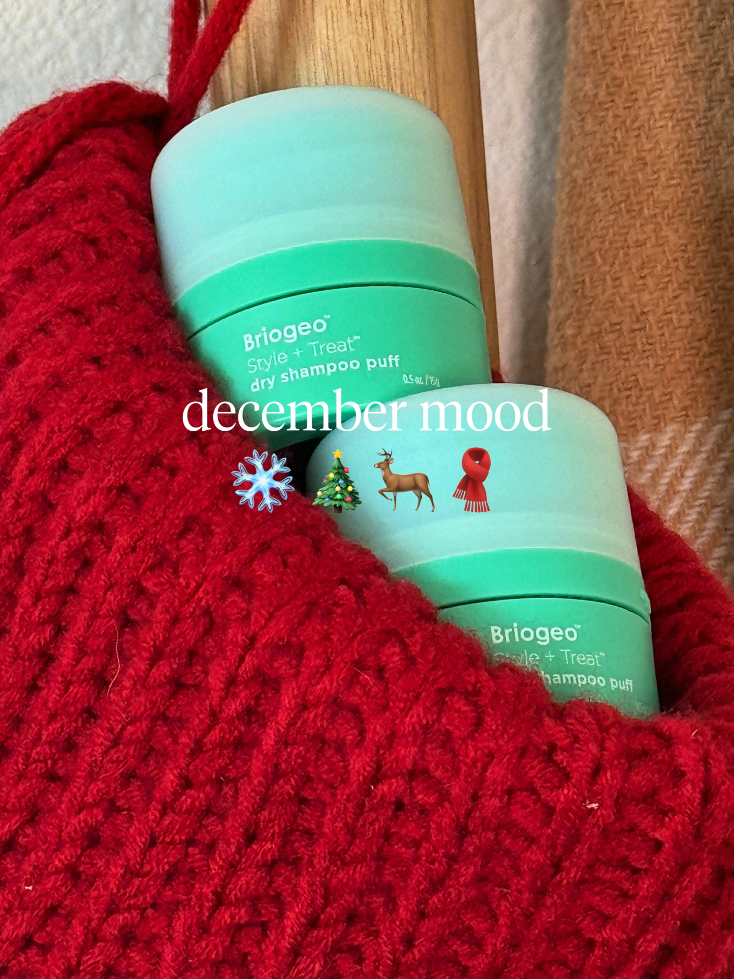 ALL VIBES 🥰🎄💚❄️🍵🌧️☕🍪 #Briogeo #fyp #december #mood