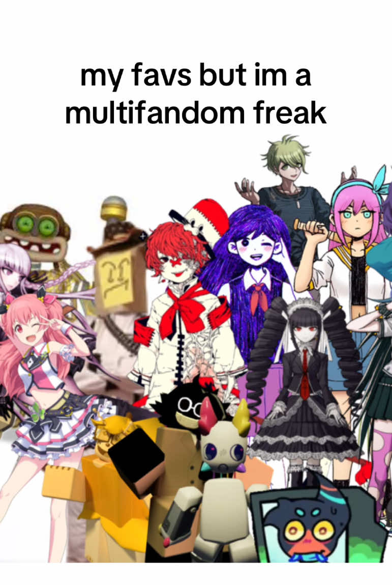 “a little bit of this and that!” ahh fandoms (there r so many fandoms i forgot but i aint doing allat again) #shitpost #multifandom #danganronpa #regretevator #dsaf #genshin #msm #pjsk #fyp #vocaloid 