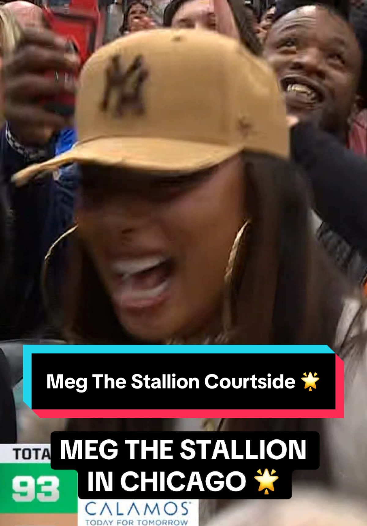 Meg The Stallion courtside in Chicago 🙌🌟 @Chicago Bulls #NBA #Basketball #Bulls 