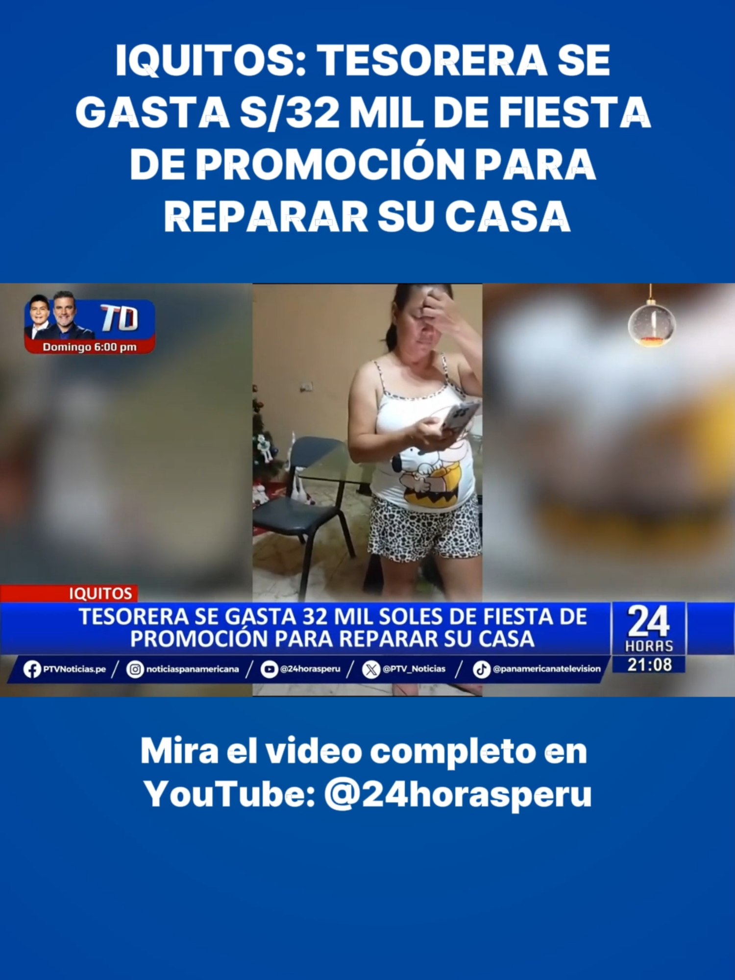 🔵Fue designada como tesorera, sin embargo, gran fue la sorpresa de los padres de familia al enterarse que había gastado los fondos para arreglar su vivenda. #Iquitos #Promoción #Tesorera #casa #Reparación #Fiesta #PanamericanaTV