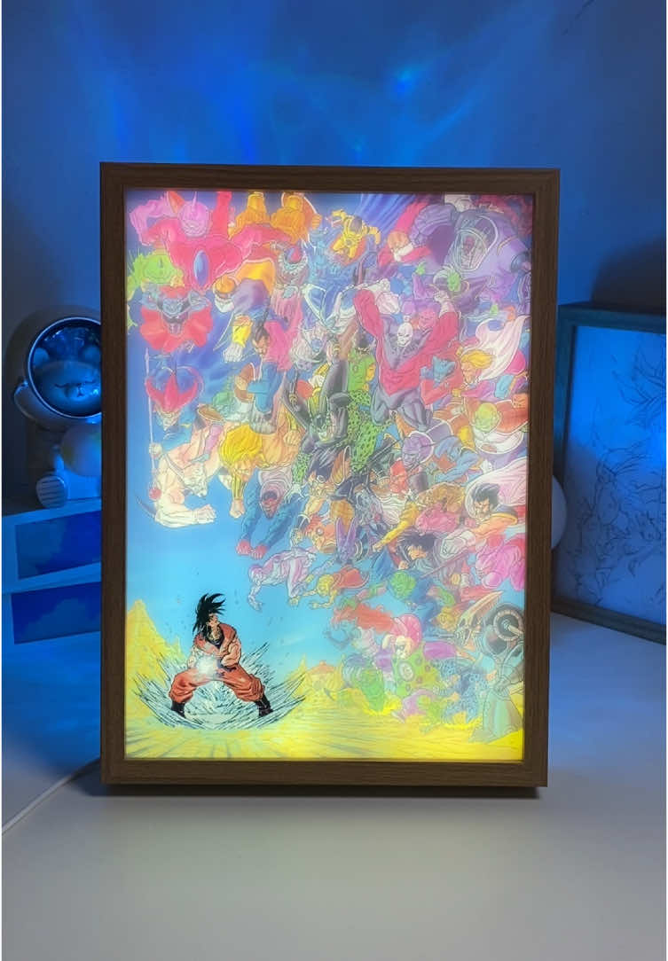 Dragon Ball LED Light Painting – All Characters Appear When Lit! #dragonball #supersaiyan #goku #lightpianting #lightbox #ledframe #gift #nightlight #homedecor #giftideas #fyp #animepainting #animeart #animemerch  #pictureframe #photoframe #animefanart 