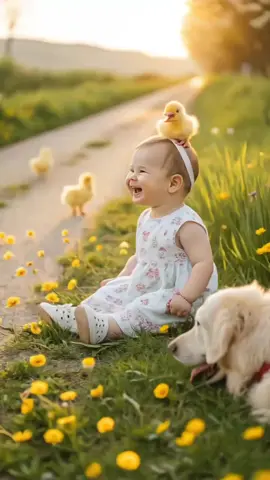 Heartwarming Scene #AdorablePets #CuteBaby #TooCuteToHandle #WarmMoments