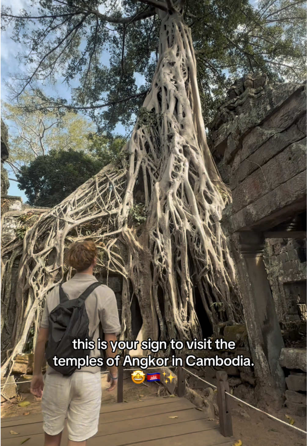 ⬇️ The temples of Angkor in Cambodia are a UNESCO World Heritage site and a stunning testament to the ancient Khmer Empire. My favorites are: 	•	Ta Prohm, where trees grow through the ruins. 	•	Bayon, with its iconic stone faces. 	•	Angkor Wat, the majestic centerpiece, especially breathtaking at sunrise. A must-see blend of history and beauty! #angkor_wat_of_cambodia_🇰🇭♥ #cambodia #siemreapcambodia🇰🇭 #traveltiktok #temple #cambodia🇰🇭 #angkor #angkorwat_temple #nature 