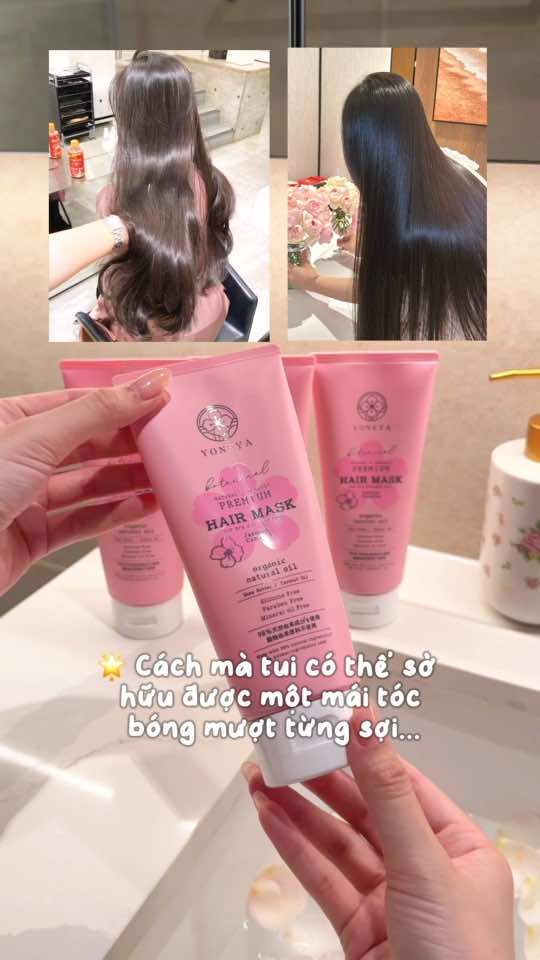 Cách để tui sở hữu mái tóc bóng từng sợi là đây nè 👉🏻@yoneya.beauty 🌸🎀😘 #haircare #hairtips #haircareroutine #hairtok #BeautyTok #japanesehaircare #hairmask #hairtransformation #yoneya #yoneyagirl #glosshair #glasshair #chamsoctoc #goctocdep #goclamdep #meolamdep #tocdep #duongtoc #phuchoitoc #tocdai #fypシ #xuhuong #viral 