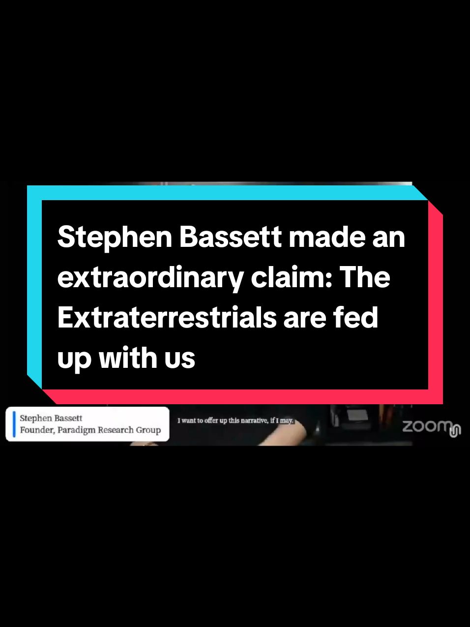 Stephen Bassett made an extraordinary claim: 