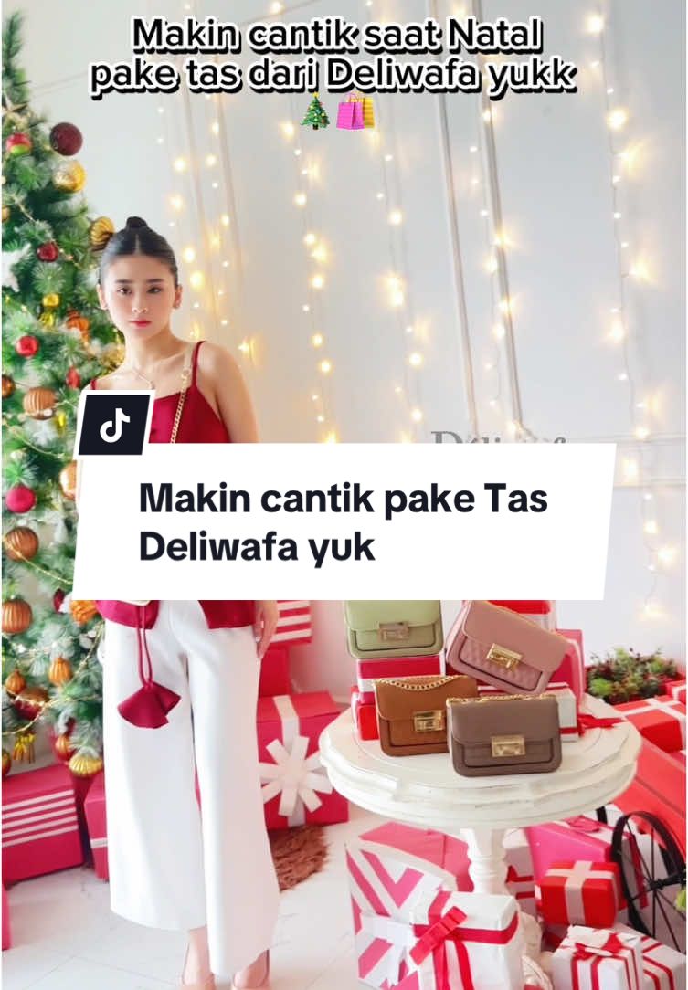 Tampil cantik saat natal pake tas ticany dari Deliwafa yukk 🤩🛍️ #koleksitas #deliwafastore #taskekinian #taswanita #tascewek #koleksitas 