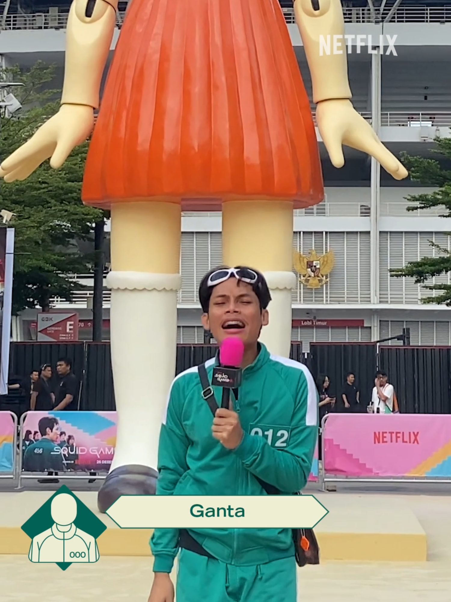 Wajah-wajah excited, terkejoed, & hepi dari para bestie-ku yang hadir di acara Squid Game: Red Light Green Light Challenge di GBK hari ini!  #Netflix #SquidGame2 #SquidGame 