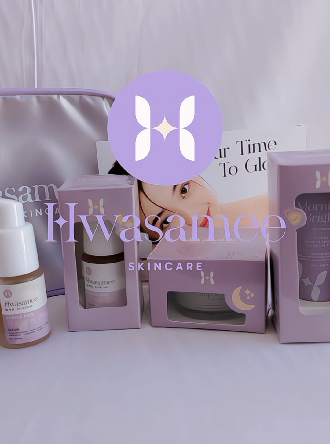 purple so cute from hwasamee💜💜💜@hwasameeofficial #yourtimetoglow #bertumbuhbersamahwasamee #affiliatehwasamee #hwasamee #wibgajian #skincare 