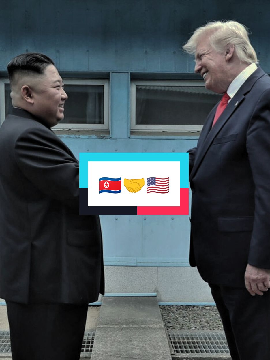 Donald Trump Adalah Presiden Amerika Serikat pertama yang menginjakkan kaki di Korea Utara, saat secara simbolik bertemu pemimpin Korut, Kim Jong Un di daerah perbatasan Korut dan Korsel (DMZ), Minggu (30/6/2019) siang waktu setempat.  Usai berjabat tangan dan berpose untuk difoto awak media, kedua pemimpin negara tersebut lantas melakukan pertemuan sekitar satu jam yang diharapkan dapat membantu menyelesaikan kebuntuan negosiasi soal persenjataan nuklir Korut. #fyp #usa #northkorea #trump #kimjongun #ridhoktb24 #xyzbca #foryoupage 