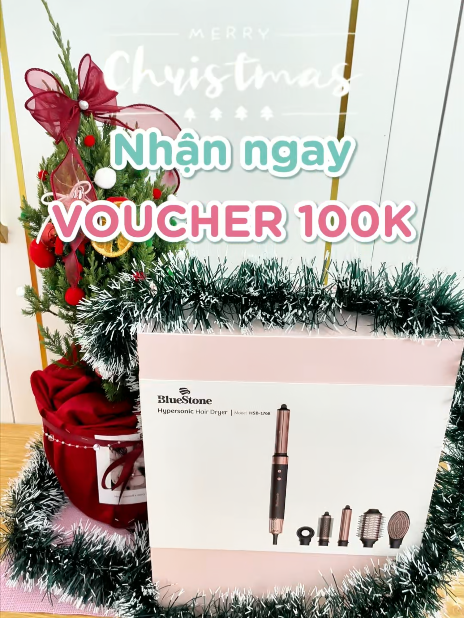 Món quà Noel không thể thiếu - SỐ LƯỢNG CÓ HẠN!  #bluestone #bluestonesignature #shineyourway #styleprotech #xuhuong #BeautyTok #LearnOnTikTok #haircare #chamsoctoc #HSB#HSB-1768