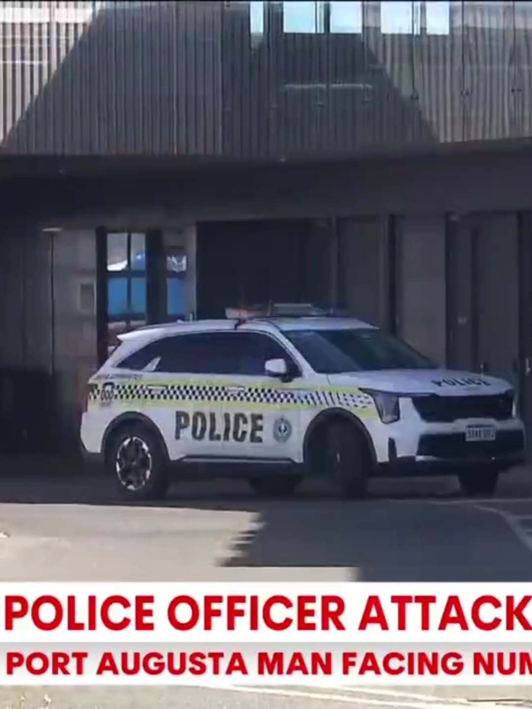 A female police officer has been airlifted to Adelaide following a brutal sword attack in Port Augusta. #7NEWS