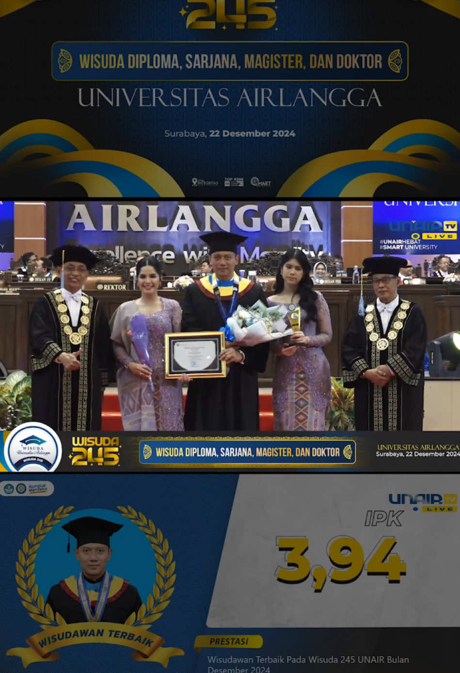 Mas AHY menjadi wisudawan terbaik Program Doktor dengan IPK 3,94