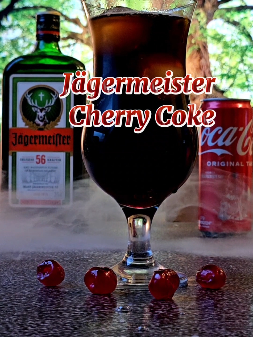 New Jägermeister Trend is born🔥🍒🦌 Send this to a Jäger Fan💯 Jägermeister Cherry Coke🍒 8cl Jägermeister  250ml Coke Lemon Juice Cherry Sirup #fyp #cocktails #jägermeister #rammstein #jaegermeister #jaeger #viral #trending #tiktokviral #drinks #trend #recepies 