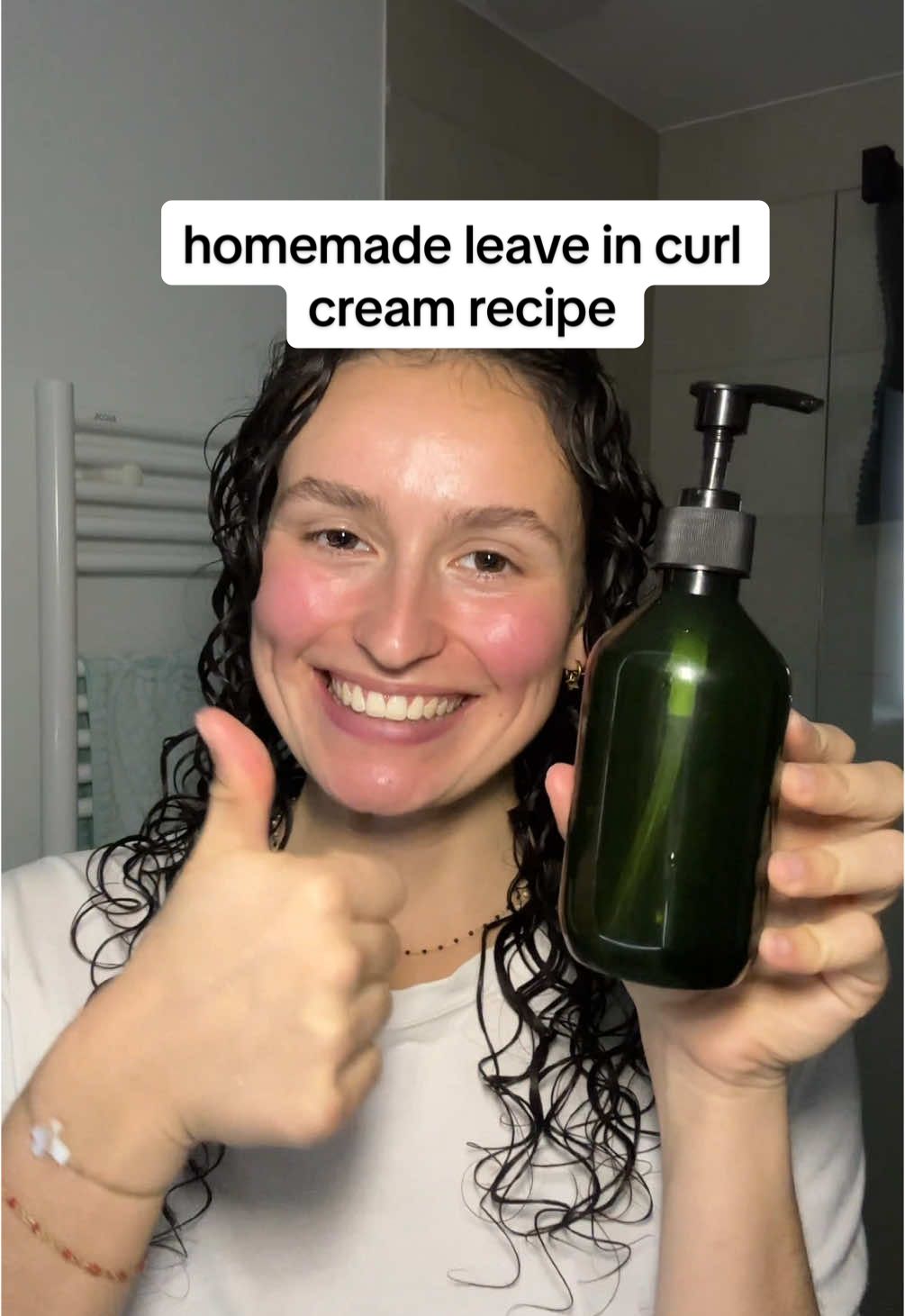 Replying to @Username99 leave in curl cream has never been easier to make !! Nontoxic, defines your curls and very lightweight! #curlyhairproducts #naturalhaircare #curlyhairtutorial #curlyhairroutine #nontoxichaircare 