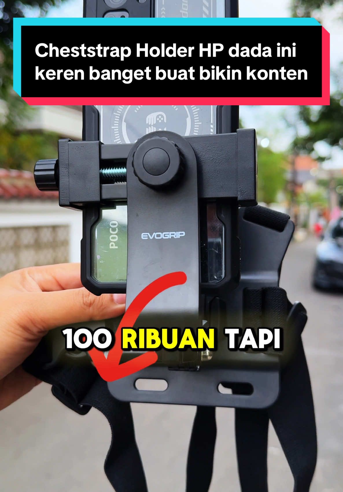 Membalas @genjahputra cheststrap Atau holder HP dada ini keren banget buat bikin konten ga perlu tripod lagi 😆 #cheststrap #cheststrapholder #cheststrapmurah #evogrip #holderhpdada #adlihibatul 