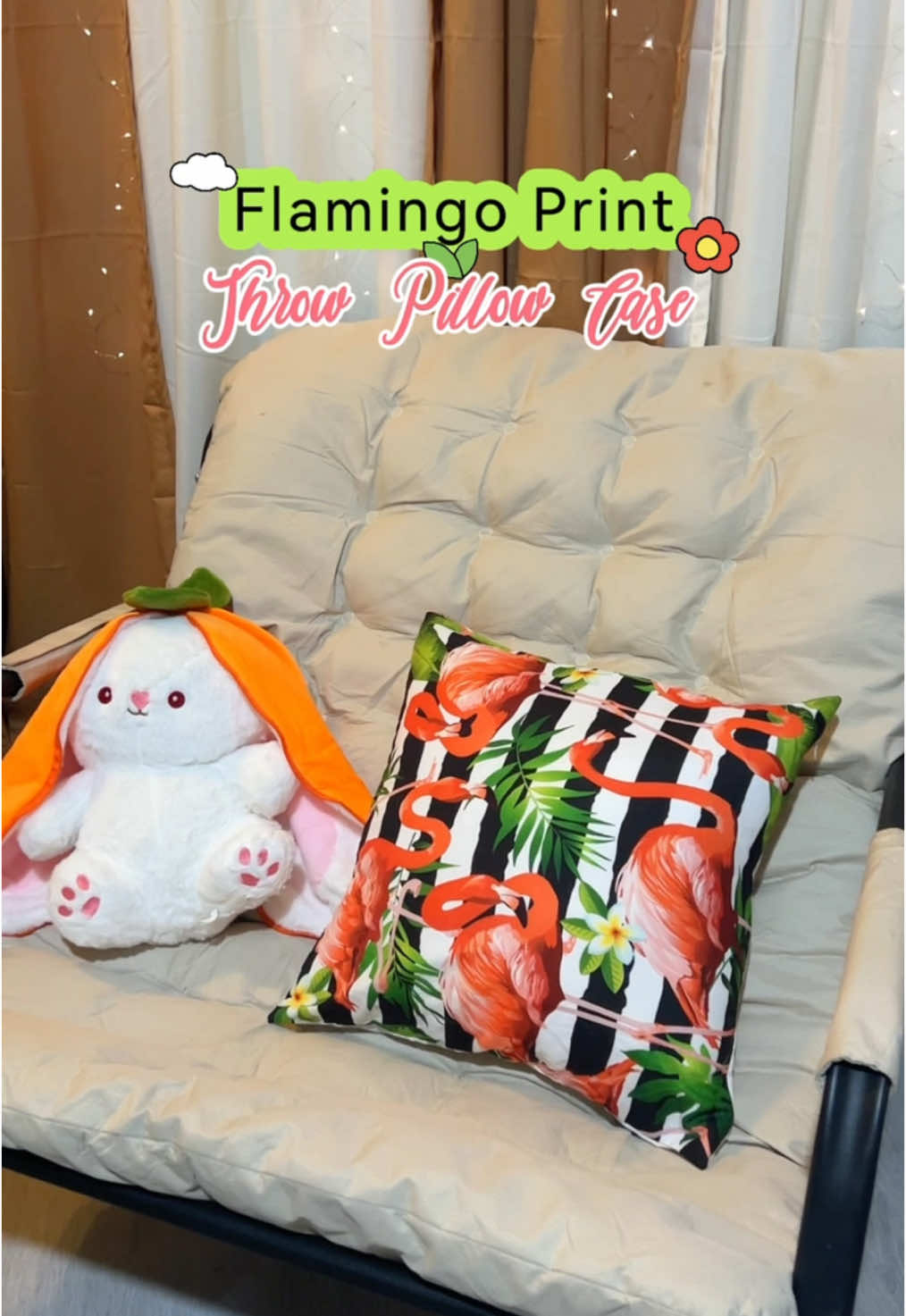 Flamingo throw pillowcase ✨ #throwpillowcase #pillowcase #pillowcover #throwpillowcover 