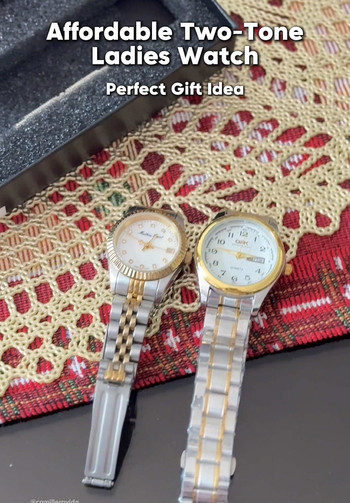 Super affordanle two-toned ladies watch! Perfect gift this holiday ✨⭐️👌 #watch #affordablewatch #ladieswatch #twotonedwatch #watches #watchrecommendation #watchtreco #opkwatch #opk #opkwatchwaterproof #opkwatchforwomen 