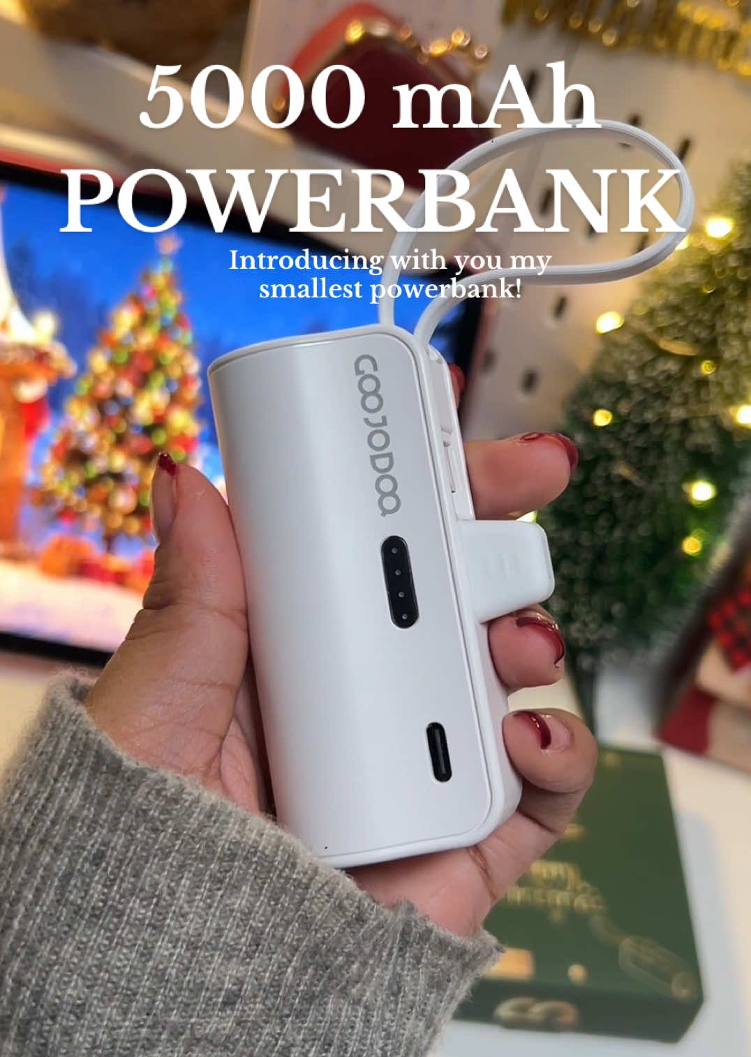 It’s small but terrible! This would definitely by my powerbank whenever I’d use my extra small bags. - Goojodoq 5000 mah Powerbank #fyp #viral #trending #powerbank #smallpowerbank #portablecharger #minipowerbank