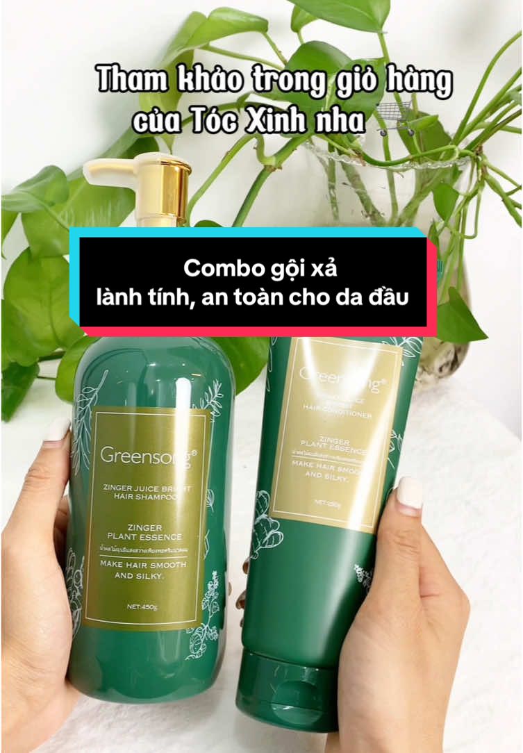 Combo gội xả thành phần tự nhiên, lành tính cho các chị em tham khảo nha ☘️ #xuhuong #xuhuongtiktok #combodaugoixa #daugoithiennhien #dauxa #duongtoc #duongtoctainha #greensong #tocxinh 