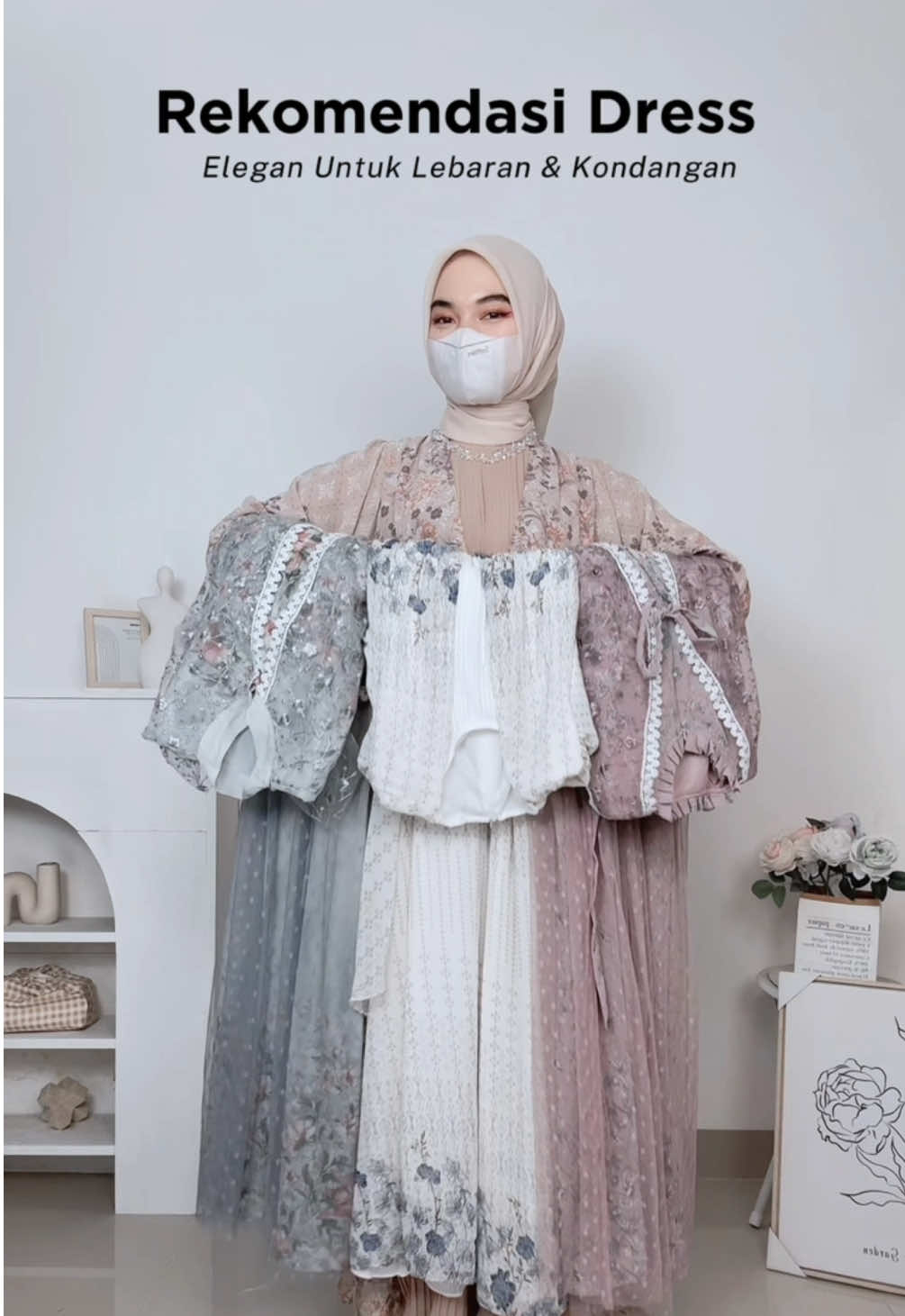 Rekomendasi dress elegan untuk lebaran & kondangan #fyp #ootdhijab #dresslebaran