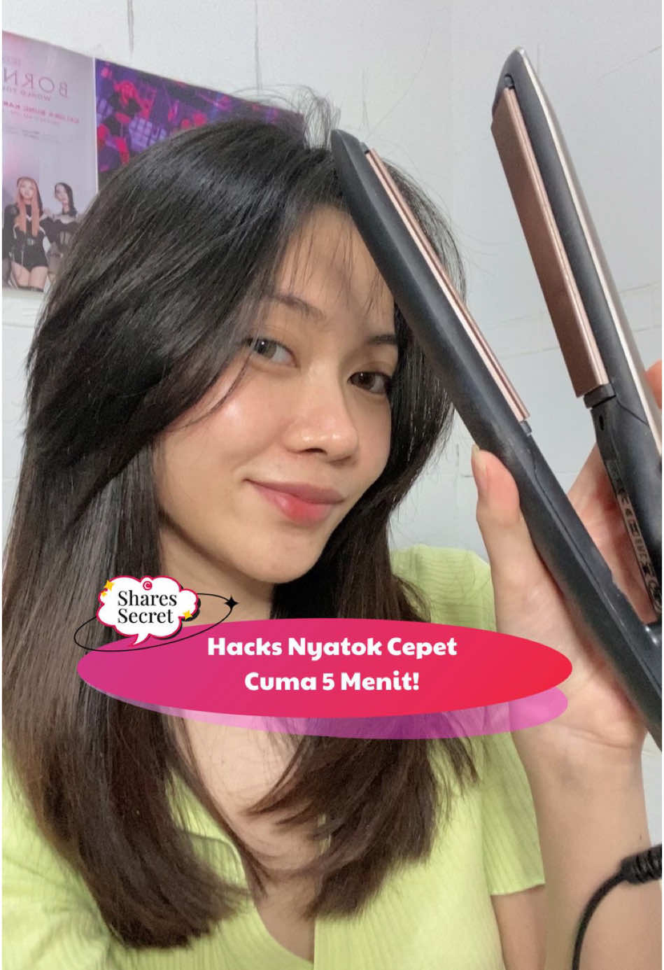 Tutorial mempermudah hidup 👀👍🏻  Disclaimer: Kalo rambutnya tebel banget akan butuh waktu lebih banyak jadi sekitar 10 menit 😀 BTW Minette pakai catokan dari Remington jadi rambutnya cepet mateng.  #nyatokrambut #hacks 