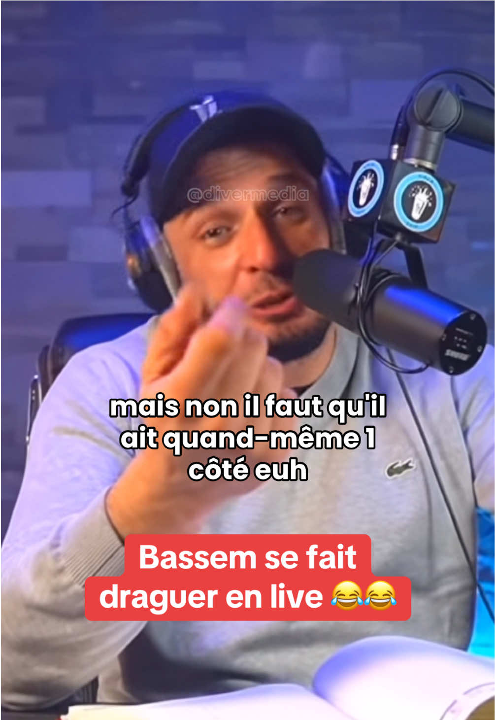 Bassem de fait draguer en live 😂😂 #bassem #drole #radiohlib 