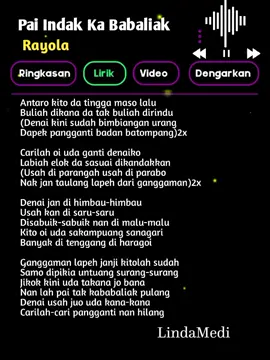 Rayola - Pai Indak ka babaliak #liriklagu #lyrics #laguminanghits #laguminangviral #masukberanda #fulllirik #rayola 