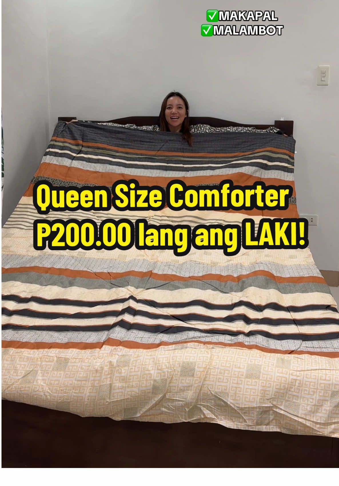 Grabe ang laki 😍🥰🥺 #comforter #muracomforter 